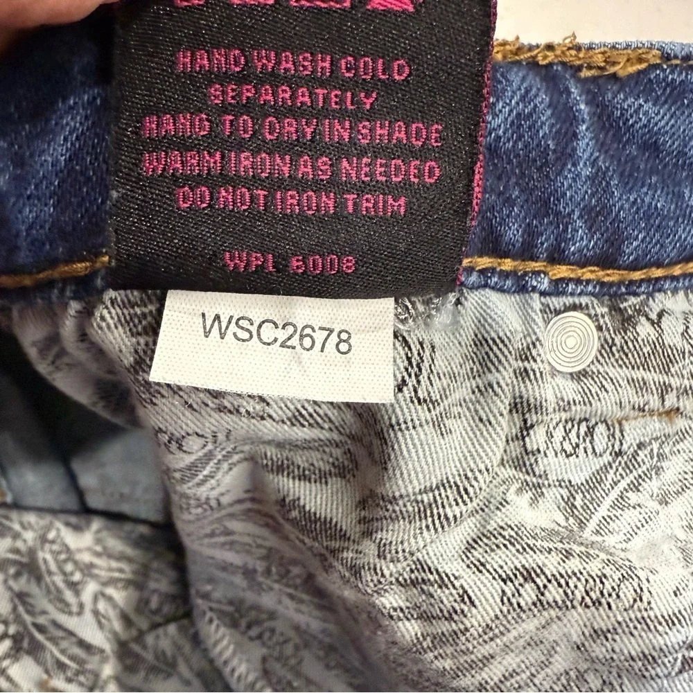 Rock & Roll Denim Jeans High Rise Straight Cropped Dark Wash Women’s Size 28x27 - Picture 9 of 11